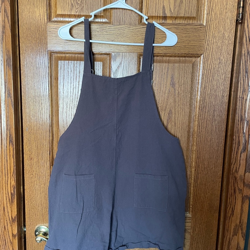 🦋3 for $10🦋 Dark Grey Overalls with Pockets - Picture 2 of 2
